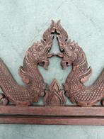 Houten ikat hanger uit Indonesië Wall Hanging draken, Ophalen of Verzenden