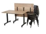 klaptafel verrijdbare klaptafels, 100 tot 150 cm, Metaal, Rechthoekig, Nieuw