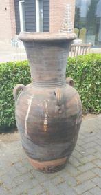 Terracotta kruikvaas, zeer groot, h 120 cm, Tuin en Terras, Ophalen, Zo goed als nieuw