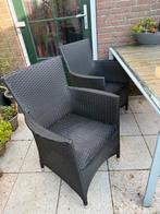 4 mooie zwarte tuinstoelen, Ophalen of Verzenden, Zo goed als nieuw, Wicker