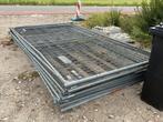 10 Bouwhekken met betonvoet., Tuin en Terras, Ophalen of Verzenden, Gebruikt, IJzer