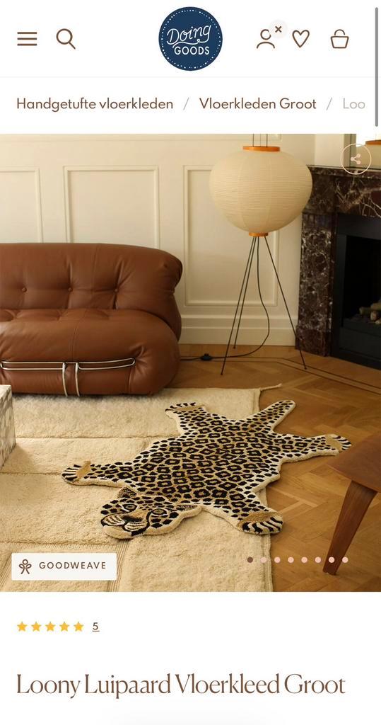 Groot Doing Goods luipaard vloerkleed (152cm lang), Huis en Inrichting, Stoffering | Vloerbedekking, Zo goed als nieuw, Tapijt