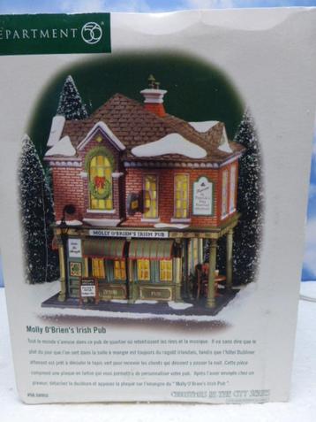 department 56 Molly O'Brian's Irish Pub kerstdorp cafe kerst beschikbaar voor biedingen