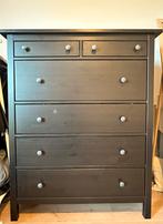 Ikea Hemnes ladekast (108x131 cm), zwartbruin, zo als nieuw!, Ophalen, 100 tot 150 cm, 5 laden of meer, 100 tot 150 cm