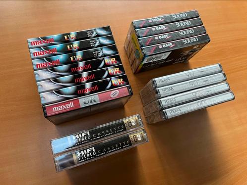 17 Cassettebandjes Maxell BasF Audio MC Tapes Nieuw in Seal, Cd's en Dvd's, Cassettebandjes, Nieuw in verpakking, Onbespeeld, 2 t/m 25 bandjes