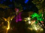 8 led tuinspots wit en kleur, Tuin en Terras, Buitenverlichting, Ophalen
