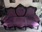 Paarse barok 3 sits bank, Huis en Inrichting, Banken | Sofa's en Chaises Longues, Ophalen, Gebruikt, Barok, 150 tot 200 cm