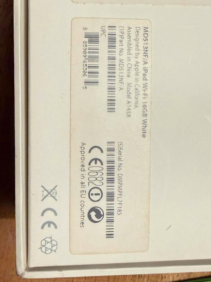 iPad 16GB (A1458) - Goedkoop!, Computers en Software, Apple iPads, Gebruikt, Apple iPad, Wi-Fi, 9 inch, 16 GB, Wit, Ophalen