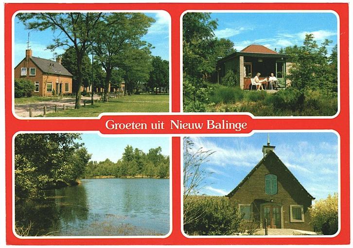 909810 Nieuw Balinge Drenthe Gelopen met postzegel, Verzamelen, Ansichtkaarten | Nederland, Gelopen, Drenthe, 1960 tot 1980, Ophalen of Verzenden