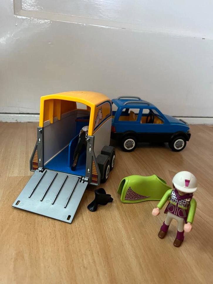 Playmobil 5223 Auto met Paardentrailer, Kinderen en Baby's, Speelgoed | Playmobil, Gebruikt, Ophalen