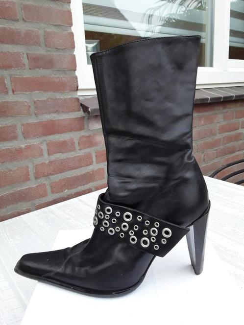 LUXE design laarzen van Ixos, 38 echt leer, Kleding | Dames, Schoenen, Gedragen, Hoge laarzen, Zwart, Verzenden