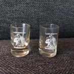 Twee Beerenburger Shotglaasjes, Glas of Glazen, Gebruikt, Ophalen of Verzenden, Glas