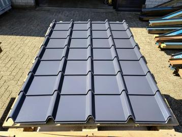 FAILLISSEMENTSPARTIJ METALEN DAKPANPLATEN BRUIN, ROOD & GRYS beschikbaar voor biedingen