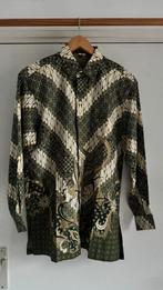 Vintage Batik Shirt | Origineel uit indonesië, Kleding | Heren, Overhemden, Ophalen of Verzenden, Gedragen, Halswijdte 43/44 (XL)
