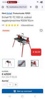 Einhell Tegelzaag 92cm - Perfect voor Tegelwerk!, Gebruikt, Overige typen, Ophalen of Verzenden, 30 tot 70 mm