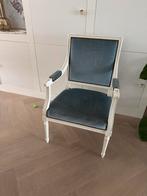 Koloniale fauteuil met blauwe bekleding, Antiek en Kunst, Antiek | Meubels | Stoelen en Banken, Ophalen