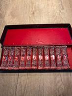 antieke messenleggers ruitwaaier kristal, Antiek en Kunst, Antiek | Glas en Kristal, Ophalen of Verzenden