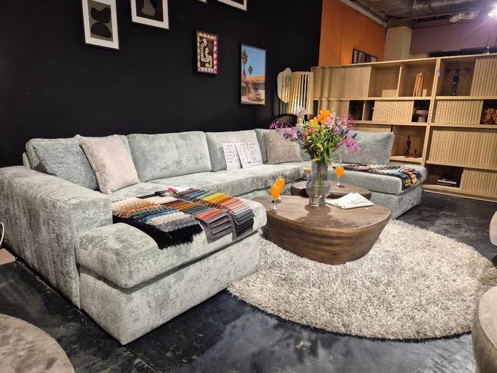 U-bank Paris Meerdere kleuren Direct leverbaar !!, Huis en Inrichting, Banken | Complete zithoeken, Nieuw, Hout, Stof, Ophalen of Verzenden