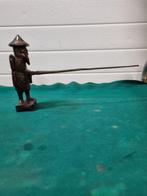 beeld visser van hout met lange hengel, Verzamelen, Ophalen of Verzenden