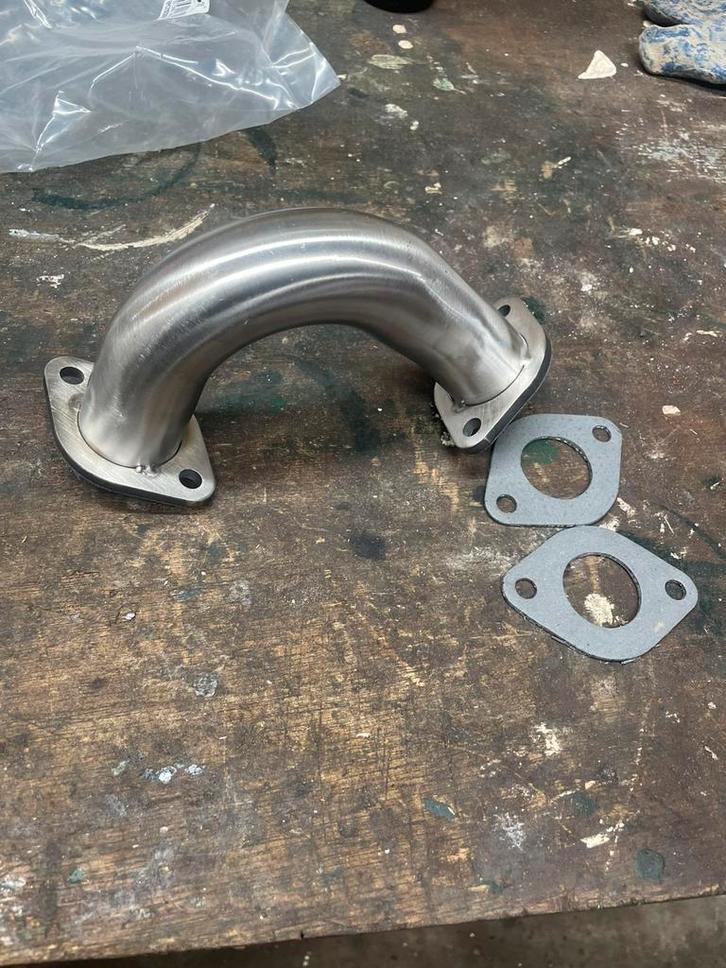 Gloednieuwe BGM RvS voorbocht gilera & piaggio, Auto-onderdelen, Uitlaatsystemen, Nieuw, Ophalen of Verzenden