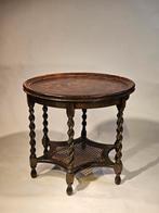 Biedermeier Salon Tafeltje met gedraaide poten, Antiek en Kunst, Ophalen of Verzenden