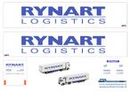 Vrachtauto decal 1:50 Rynart logistics Moerdijk, Hobby en Vrije tijd, Modelauto's | 1:50, Verzenden, Nieuw, Bus of Vrachtwagen