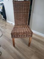 6 Eetkamerstoelen riet, Huis en Inrichting, Stoelen, Ophalen of Verzenden, Gebruikt, Bruin