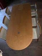 Giorgetti Chi Wing Lo maple eettafel met 6 Aro stoelen, Ophalen, Gebruikt, 200 cm of meer, 50 tot 100 cm