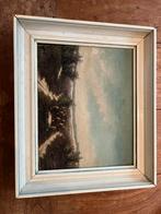 Sfeervol Hollands Landschap van H. Molenaar, Antiek en Kunst, Kunst | Schilderijen | Klassiek, Ophalen