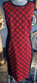 Viscose jurk merk Airfield  rood/zwart ruit  maat 38, Maat 38/40 (M), Zwart, Nieuw, Ophalen of Verzenden