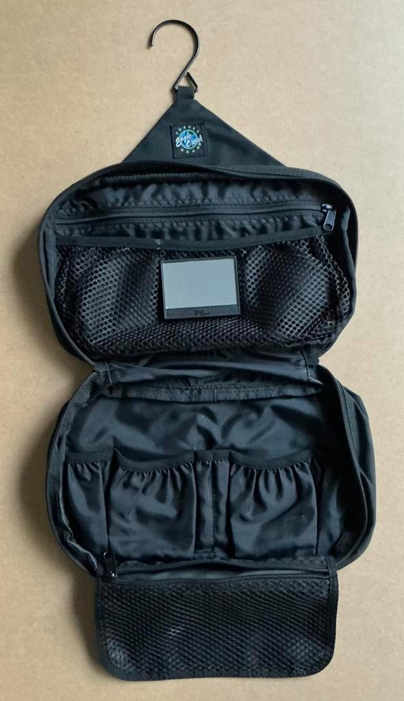 Vintage Eagle Creek toilettas met ophanghaak zwart, Sieraden, Tassen en Uiterlijk, Toilettassen, Gebruikt, Zwart, Ophalen of Verzenden