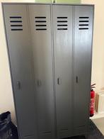 Mooie houten lockerkast van WOOOD, kleur antraciet, Ophalen, Met deur(en), 100 tot 150 cm, Zo goed als nieuw