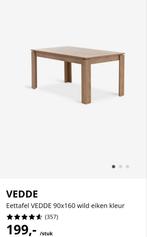 Eettafel vedde 160 x 90, Ophalen, 50 tot 100 cm, Zo goed als nieuw, Vijf personen of meer