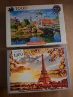 Puzzels 1000 stukjes parijs en edam, Ophalen of Verzenden, 500 t/m 1500 stukjes, Zo goed als nieuw, Legpuzzel