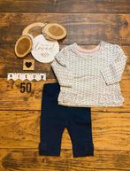 Baby girl setje broekje blauw shirtje grijs blauwe stip 50, Kinderen en Baby's, Babykleding | Maat 50, Ophalen of Verzenden, Nieuw