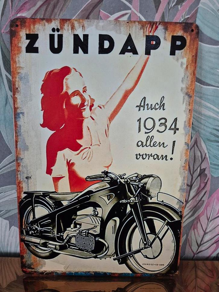 Zundapp reclamebord, Verzamelen, Merken en Reclamevoorwerpen, Nieuw, Reclamebord, Ophalen of Verzenden