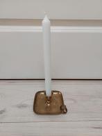 Vintage messing kandelaar voor lange kaars, Huis en Inrichting, Woonaccessoires | Kandelaars en Kaarsen, Ophalen of Verzenden