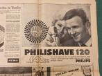 Advertentie Philishave 120, scheerapparaat Philips (1961), Verzamelen, Tijdschriften, Kranten en Knipsels, Ophalen of Verzenden