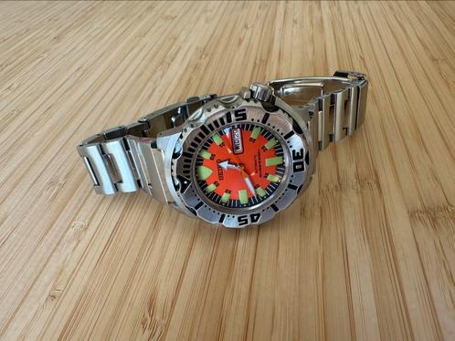 Seiko SKX781 Orange Monster Gen 1 Automatic Diver Modded, Sieraden, Tassen en Uiterlijk, Horloges | Heren, Zo goed als nieuw, Polshorloge