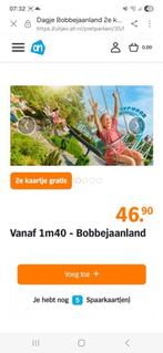 2x Bobbejaanland entree zo.31aug., Tickets en Kaartjes, Twee personen, Ticket of Toegangskaart