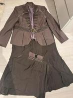 Lila Jasje met Sierlijke colbert met lange rok maat L, Kleding | Dames, Maat 38/40 (M), Bruin, Ophalen of Verzenden, Zo goed als nieuw