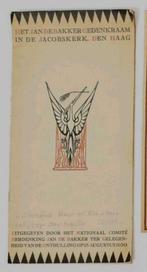 Gezocht ! Dun Boekje herdenking Jan de bakker 1930, Antiek en Kunst, Antiek | Overige Antiek, Verzenden