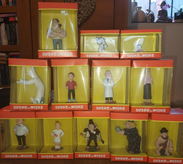 12 suske & wiske beeldjes in originele verpakking, Verzamelen, Stripfiguren, Nieuw, Beeldje of Figuurtje, Suske en Wiske, Ophalen of Verzenden