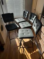 4 Henders & Hazel Manou barstoelen – olijf groen velours, Huis en Inrichting, Ophalen, Gebruikt, Overige kleuren, Metaal