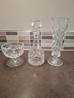 Kristal Vaasje Karaf en Schaaltje., Huis en Inrichting, Overige kleuren, Ophalen of Verzenden, Minder dan 50 cm, Glas