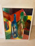 Krijttekening wijnflessen, Ophalen