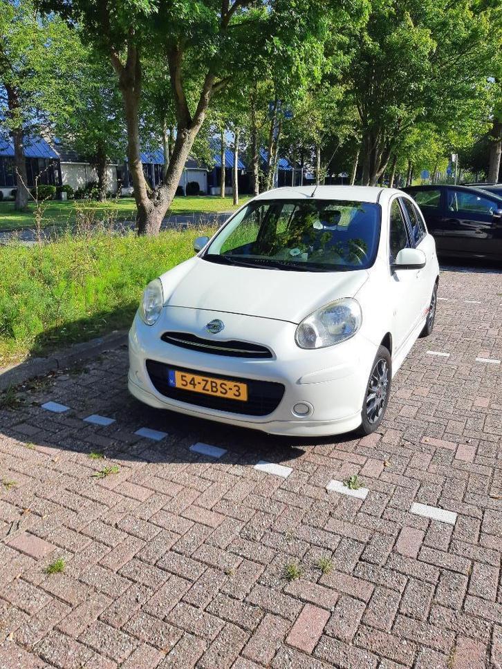 Nissan Micra  SR  1.2 72KW 5DR 2012 Wit, Auto's, Nissan, Particulier, Micra, ABS, Airbags, Airconditioning, Bluetooth, Boordcomputer