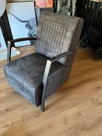 Moderne fauteuil met stoffen bekleding, Huis en Inrichting, Fauteuils, Ophalen, 75 tot 100 cm, Zo goed als nieuw, Metaal