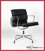 AANBIEDING!! Vitra ea 207 Zwart Leder Chroom (voorraad:20), Gebruikt