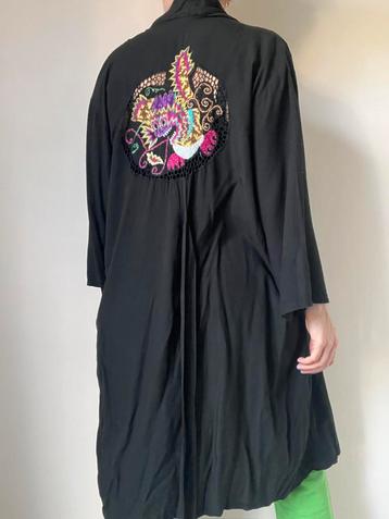 Vintage kimono met borduursels, S. Boho bohemian festival beschikbaar voor biedingen